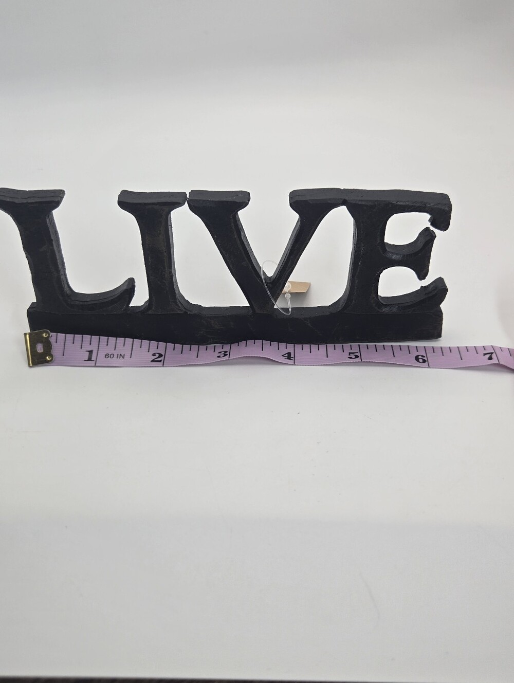 Live Resin Sign Wood Look Dark Brown Resin